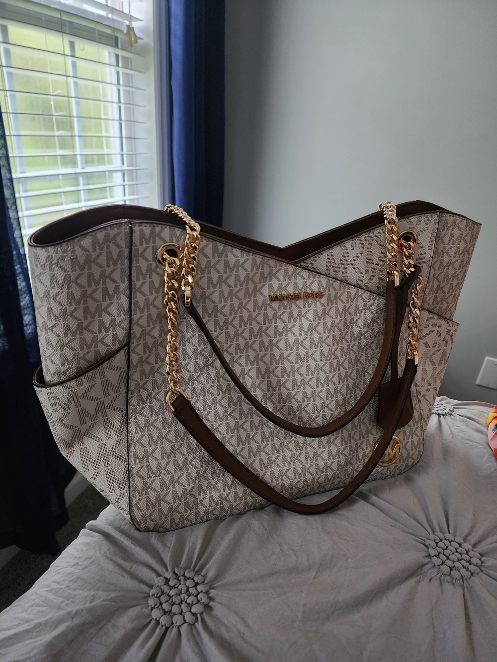 Michael Kors Jet Set Large Signature Logo Shoulder Bag
